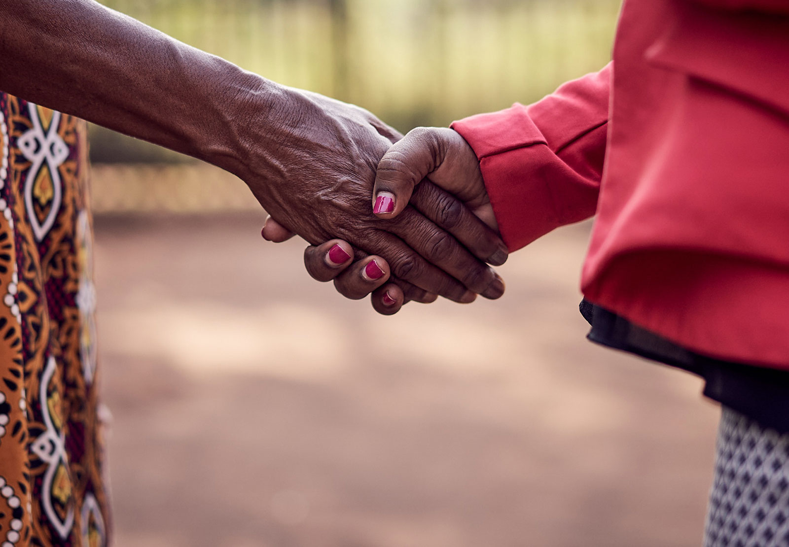 Two people shaking hands